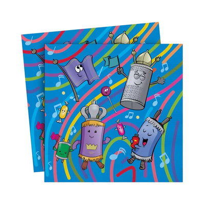 Simchas Torah Napkins 6.5" x 6.5" 20/pk