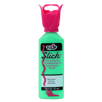 Tulip Slick Dimensional Fabric Paint (Fluorescent Green, 1.25 oz)