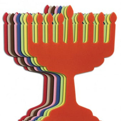 Foam Menorah Cutout 6" 20/pk