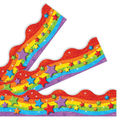 Rainbow & Stars Trimmers 2 1/4in x 39ft 12/pk