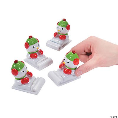 Snowman Pull-Back Sleds 12/pk