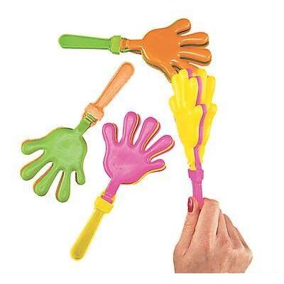 Plastic Hand Clappers 7 1/2" 12/pk