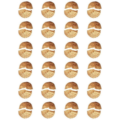 Broken Matzah Stickers Round 25MM Color Print 10/pk