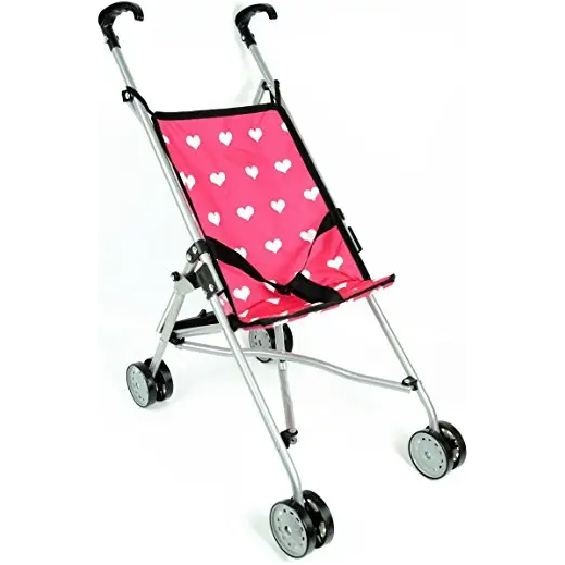Pink Hearts Doll Stroller