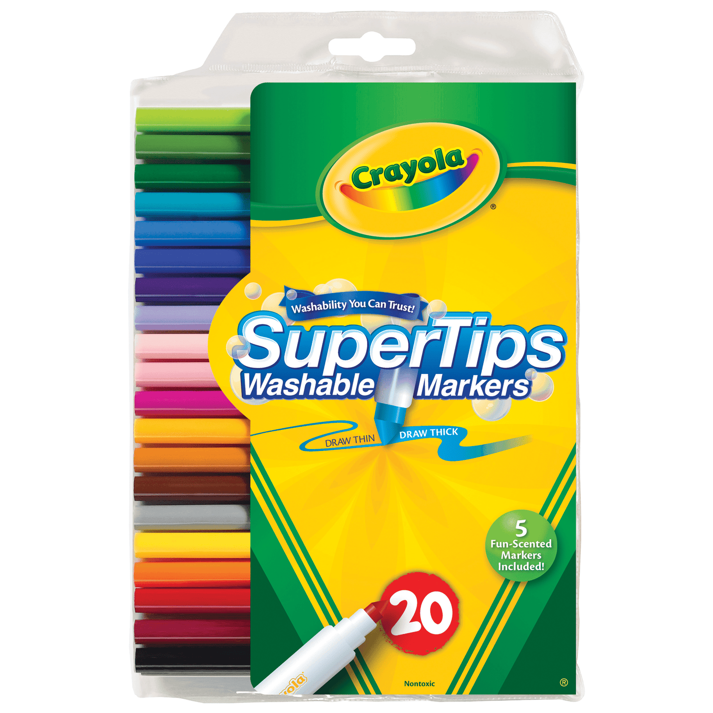 Crayola Super Tip Washable Markers 20/pk