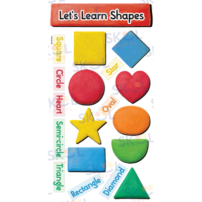 Let's learn shapes Centerpiece Laminated (English)