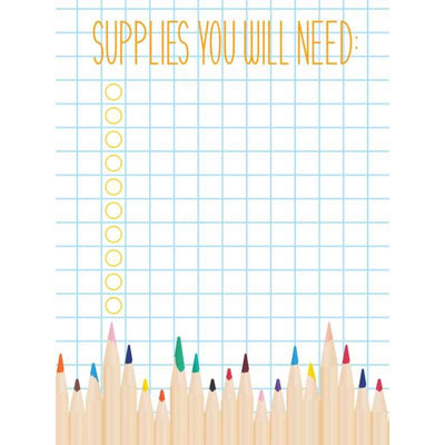 Supplies you will need poster 18x24.