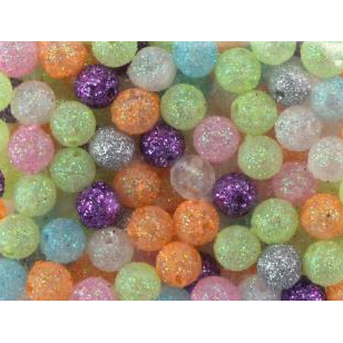 125pcs Multi Colored Acrylic Round Beads