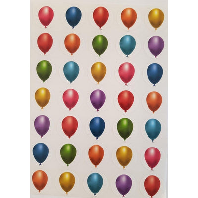 Metallic Balloon Stickers 3/4" (10 sheets)