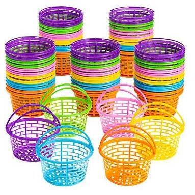 Bright Round Easter Baskets