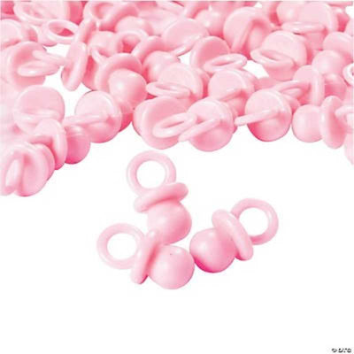 Pastel Pink Opaque Pacifier Favors 1" 48/pk