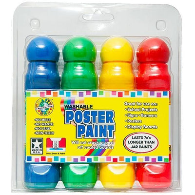 Poster Paint Clamshell - 4 Pack