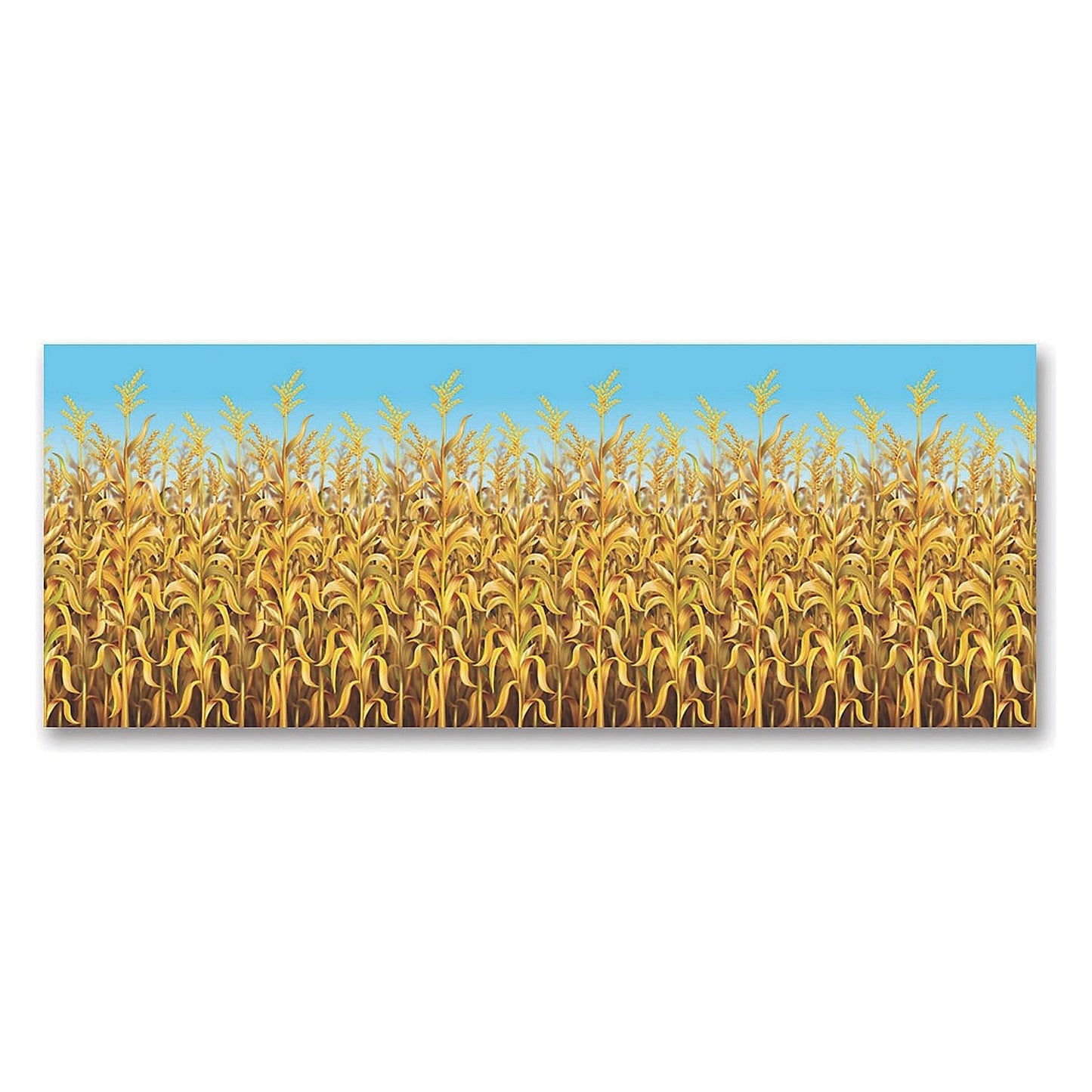 Fall Cornstalks Backdrop, 4 ft. x 30 ft.