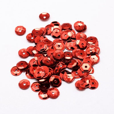 Sequins- Cup-Orange 8x.5mm 100g (Closeout)