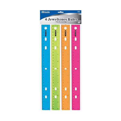 Ruler (Assorted, 12", 4/pk)