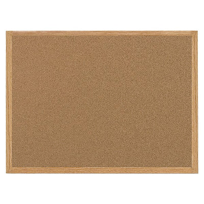 Cork Bulletin Board With Oak Finish Frame 24"-36"