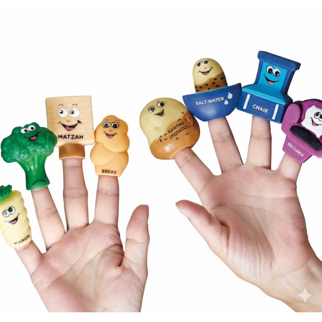 Set of 8 "Mah Nishtana" Vinyl Puppets