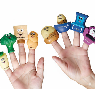 Set of 8 "Mah Nishtana" Vinyl Puppets