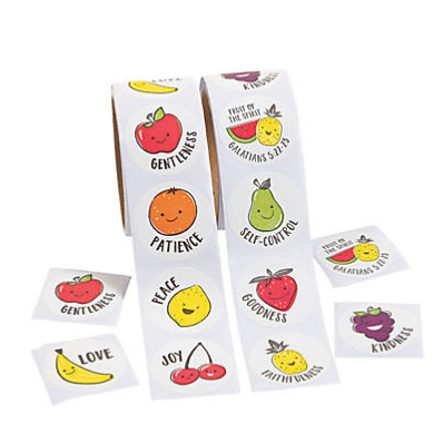 Fruit Of The Spirit Scented Sticker Roll 1 1/2" 100/roll