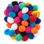 Pom Pom Beads Assorted colors (1", 50 Pack)
