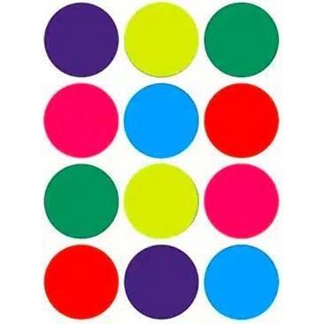 Dot Stickers Colored 1.5" (25 sheets)