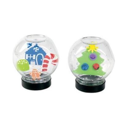 Plastic DIY Snow Globe Jars 3" 12/pk