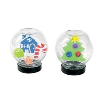 Plastic DIY Snow Globe Jars 3" 12/pk