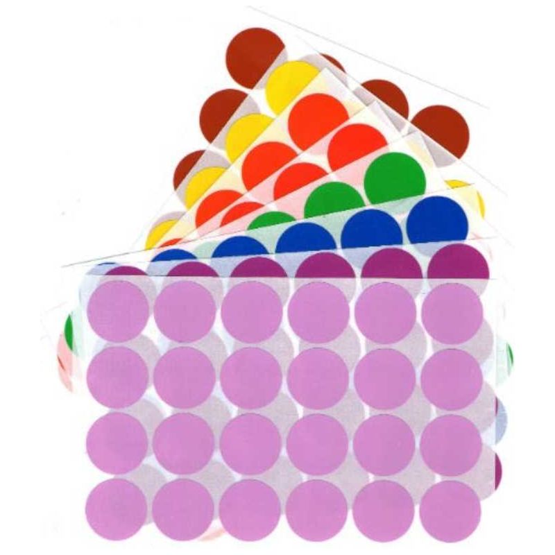 Color Coding Dot Sticker (Assorted Sheets, 1", 25)