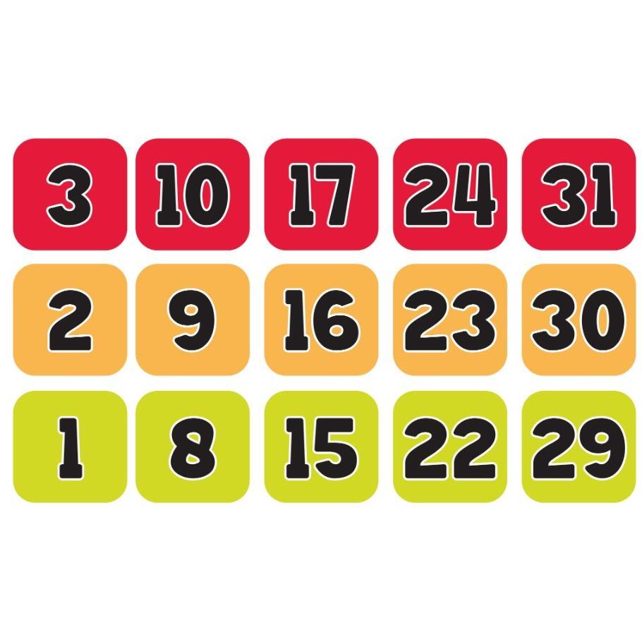 Calendar Rainbow Colors English 11x17