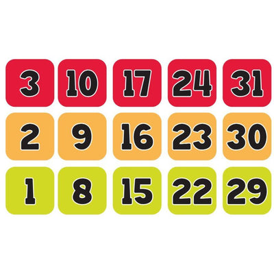 Calendar Rainbow Colors English 11x17