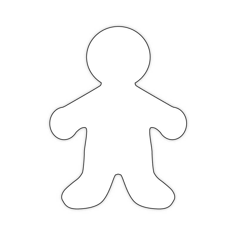 People Shape Cut-Outs, White, 25 Pcs (6")