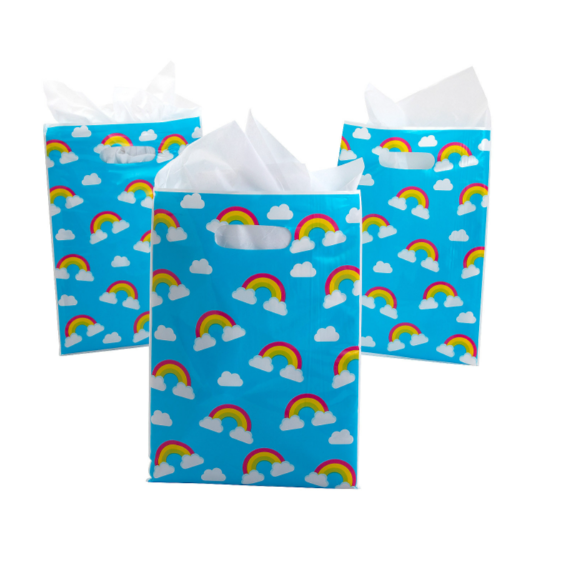 Rainbow Goody Bags 8" x 12 1/4" 36/pk