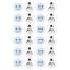 Snowflakes & Snowmen Stickers 20/pk