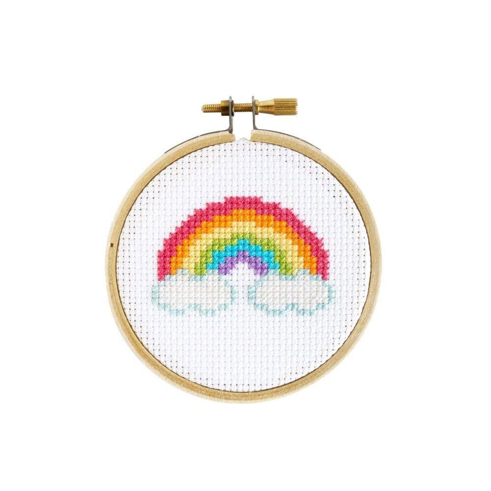 Mini Rainbow Cross Stitch Kit 3"