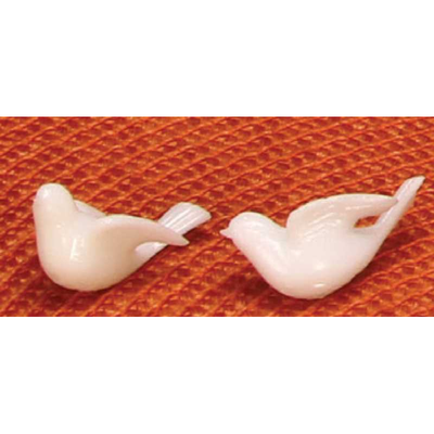 Large Plastic Dove 144/pk white birds