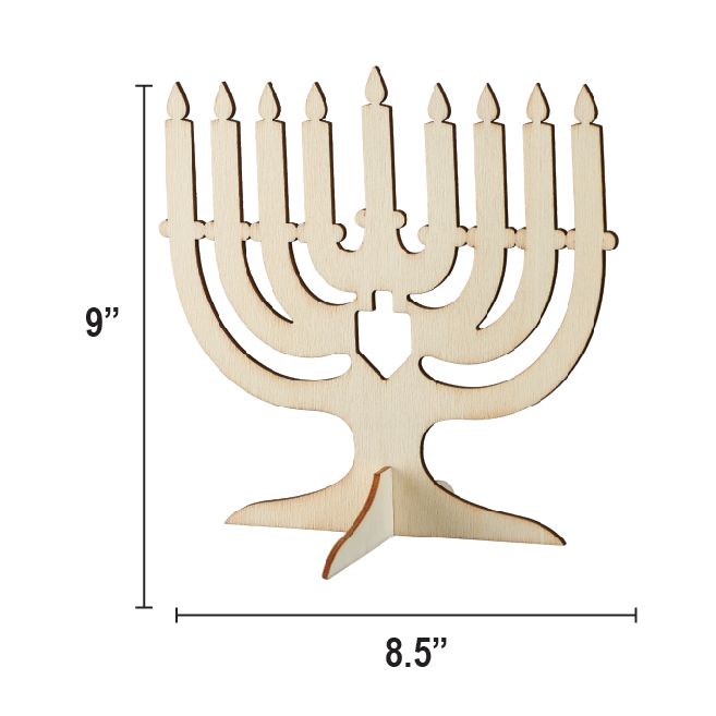 Menorah Stand Up 9" x 8.5 inches 1 pc