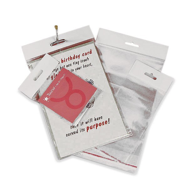 Self Seal Cello Bags w/header 1000/pk