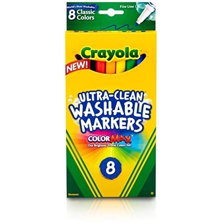 Crayola Ultra-Clean Washable Markers Fine Tip 8/pk