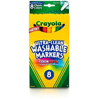 Crayola Ultra-Clean Washable Markers Fine Tip 8/pk