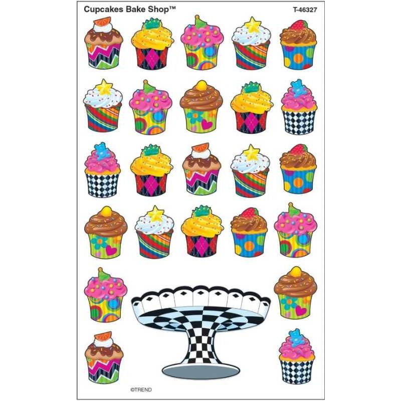 Cupcakes Stickers 200/pk (8 Sheets)