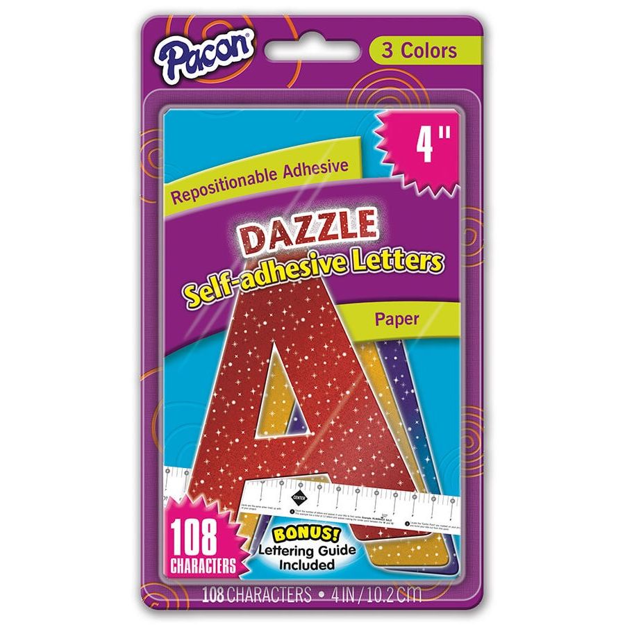 Self Adhesive 4" Dazzling Letters