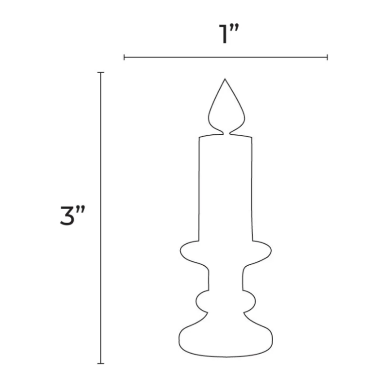 White Paper cutouts 3" Candle 20/pk