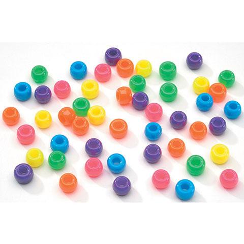 Pony Beads Acrylic Neon Colors 900-1000/pcs