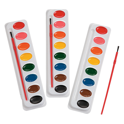 8-Color Watercolor Refill Trays