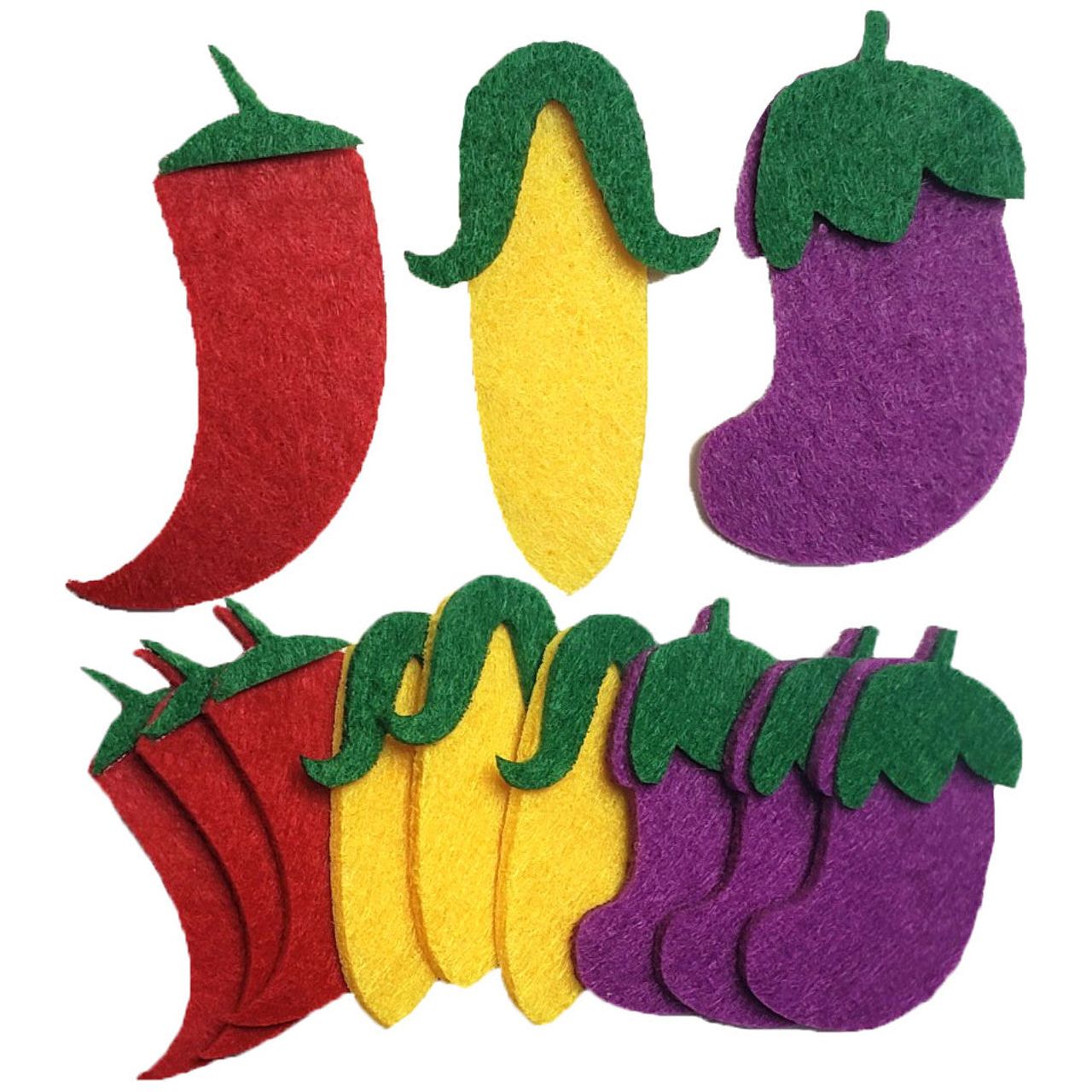 Fruit felt shape 5/pcs