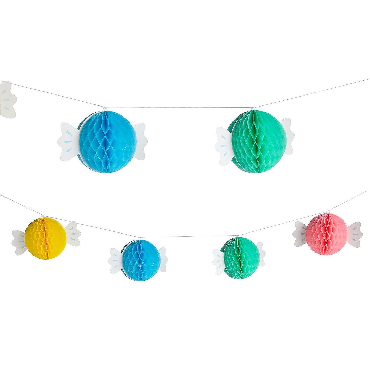 Candy World Party Honeycomb Garland, 7 ft.
