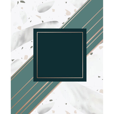 notebook covers - green and rose gold slanted stripes 8.5" x 11" 12/pk