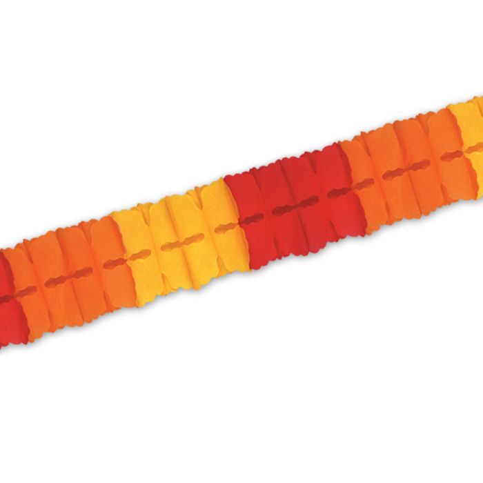 Leaf Garland Golden-Yellow, Orange, Red 4½" x 12'