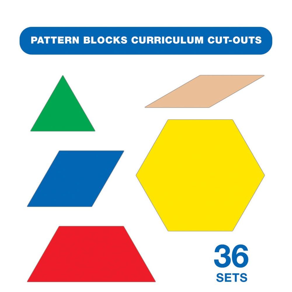 Pattern Blocks Curriculum Cutouts 36 sets