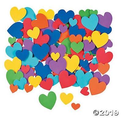 Bright Self-Adhesive Foam Heart Shapes 532/pk